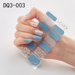 14pcs/sheet Glitter Gradient Color Nail Stickers