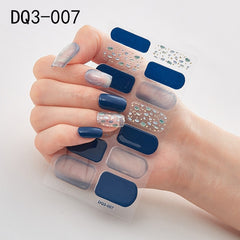 14pcs/sheet Glitter Gradient Color Nail Stickers