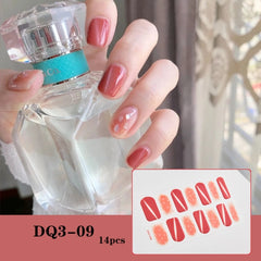 14pcs/sheet Glitter Gradient Color Nail Stickers