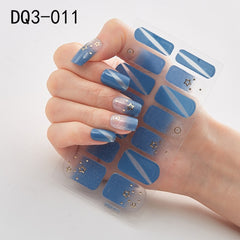 14pcs/sheet Glitter Gradient Color Nail Stickers