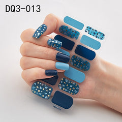 14pcs/sheet Glitter Gradient Color Nail Stickers