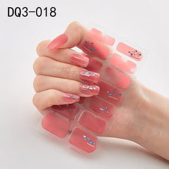 14pcs/sheet Glitter Gradient Color Nail Stickers