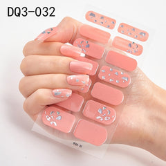 14pcs/sheet Glitter Gradient Color Nail Stickers