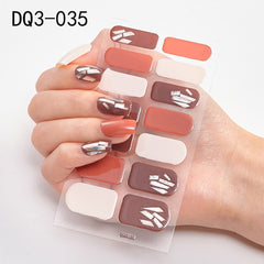 14pcs/sheet Glitter Gradient Color Nail Stickers