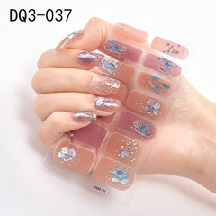 14pcs/sheet Glitter Gradient Color Nail Stickers