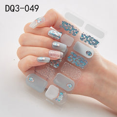 14pcs/sheet Glitter Gradient Color Nail Stickers