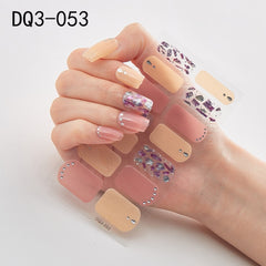 14pcs/sheet Glitter Gradient Color Nail Stickers