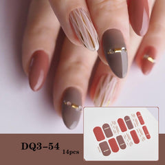 14pcs/sheet Glitter Gradient Color Nail Stickers