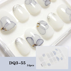 14pcs/sheet Glitter Gradient Color Nail Stickers