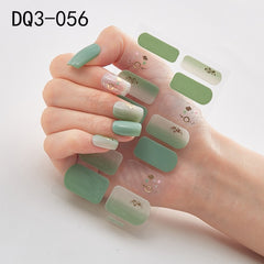 14pcs/sheet Glitter Gradient Color Nail Stickers