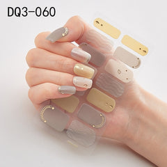 14pcs/sheet Glitter Gradient Color Nail Stickers