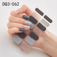 14pcs/sheet Glitter Gradient Color Nail Stickers