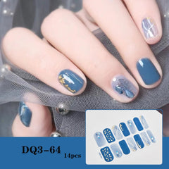 14pcs/sheet Glitter Gradient Color Nail Stickers