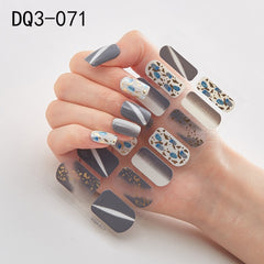 14pcs/sheet Glitter Gradient Color Nail Stickers