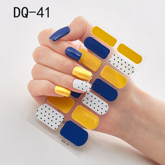 14pcs/sheet Glitter Gradient Color Nail Stickers