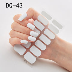 14pcs/sheet Glitter Gradient Color Nail Stickers