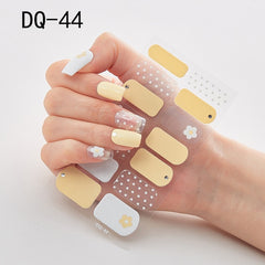 14pcs/sheet Glitter Gradient Color Nail Stickers