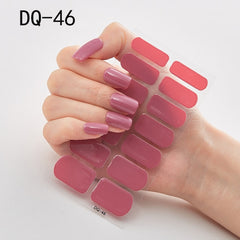 14pcs/sheet Glitter Gradient Color Nail Stickers