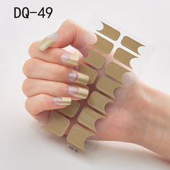 14pcs/sheet Glitter Gradient Color Nail Stickers