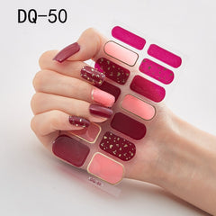 14pcs/sheet Glitter Gradient Color Nail Stickers