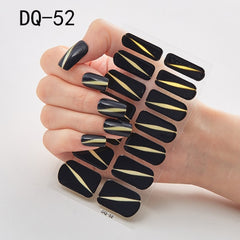 14pcs/sheet Glitter Gradient Color Nail Stickers