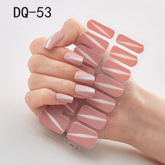 14pcs/sheet Glitter Gradient Color Nail Stickers