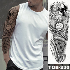 Large Arm Sleeve Lion Tattoo