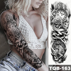 Large Arm Sleeve Lion Tattoo