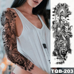 Large Arm Sleeve Lion Tattoo