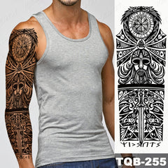 Large Arm Sleeve Lion Tattoo