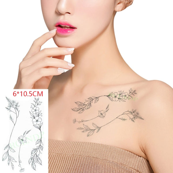 Waterproof Temporary flower Tattoo Sticker