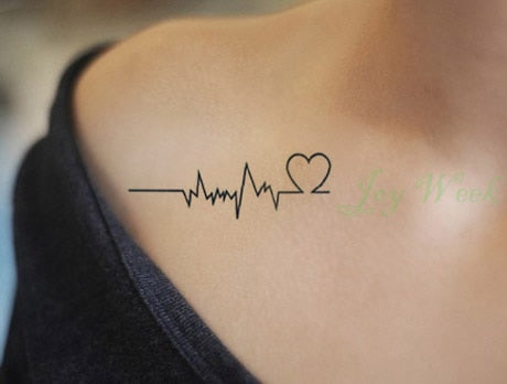 Waterproof Temporary Love Wave Tattoo