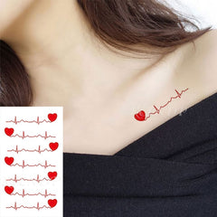 Waterproof Temporary Love Wave Tattoo