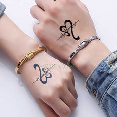 Waterproof Temporary Love Wave Tattoo