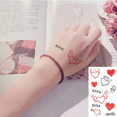 Waterproof Temporary Love Wave Tattoo