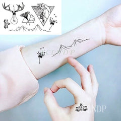 Waterproof Temporary Love Wave Tattoo