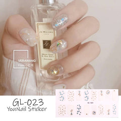 Korean Style Glitter/Floral Nail Art Stickers